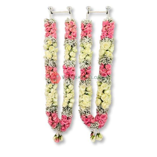 Baby Breath + Spray Rose Garland