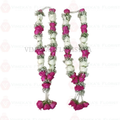 Hot Pink + White Rose Milani Garland (Each)