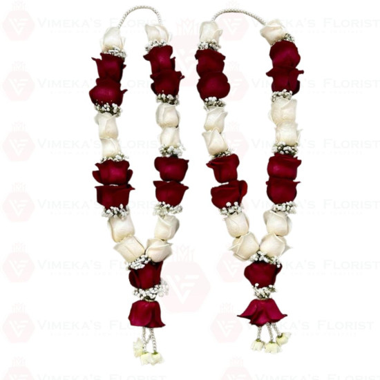 Red and White Rose Garland (Each)